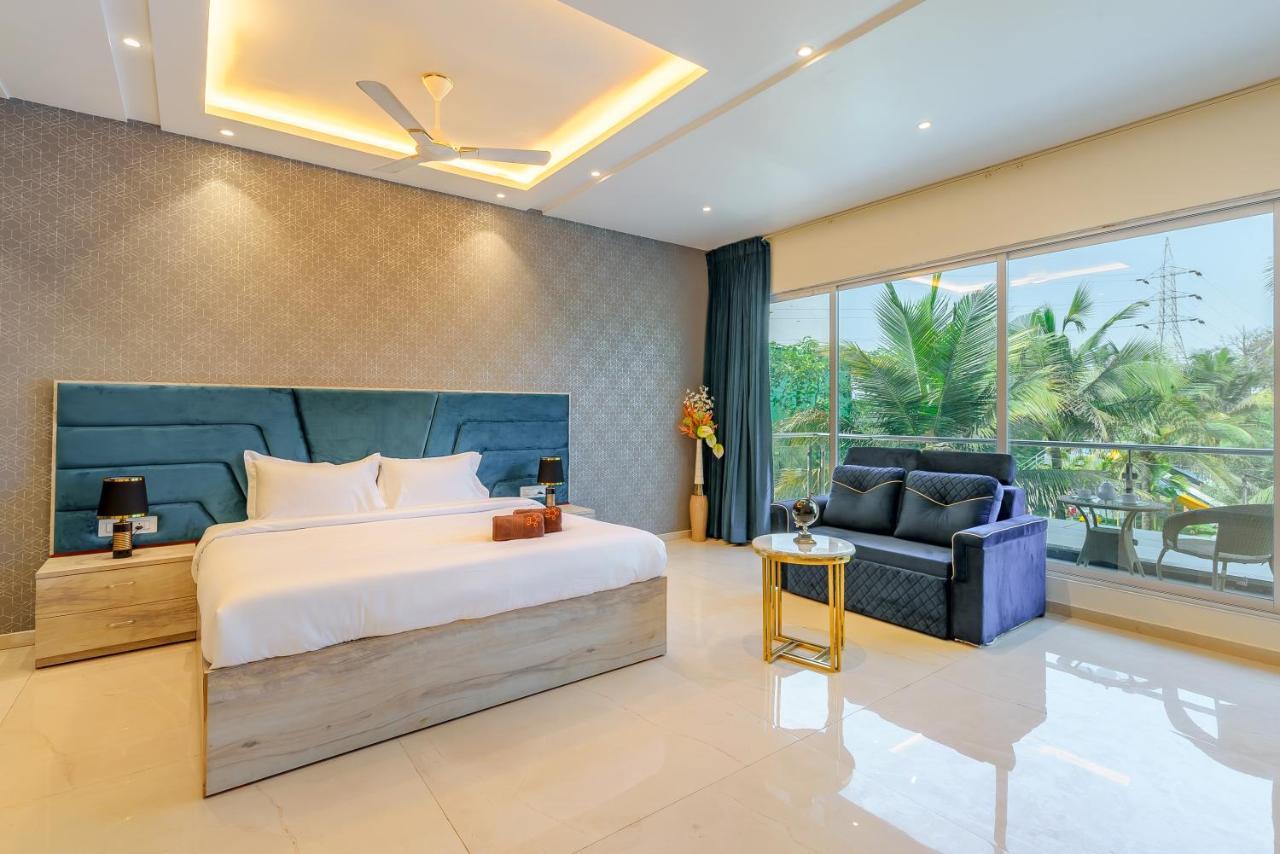 Saffronstays Palm Paradise, Kalyan Khadavli - Swimming Pool With Water Slides, Gazebo And Indoor Games Padghe Экстерьер фото